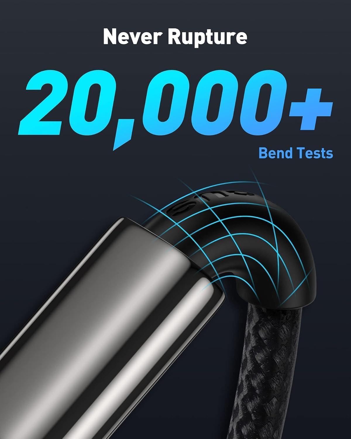 imageBaseus USB C Cable 100W PD 5A QC 40 Fast Charging USBC to USBC Cable Zinc Alloy Nylon Braided Type C Charger Cord for iPhone 17 16 Pro Plus Pro Max MacBook iPadmini Samsung S23S22Black