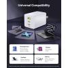 imageBaseus 100W USB C Charger Block 3Port Foldable Compact PPS Wall Charger Fast Charging Power Adapter for MacBook ProAir iPad iPhone 17 Pro MaxAir Galaxy S24 Steam Deck ampamp More100WWhite