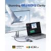 imageBaseus 10Gbps USB C Hub 3 USB AC Data Ports 4K60Hz HDMI Gigabit Ethernet 100W PD 6 in 1 USB C Docking Station Compatible for iPhone 15DellHPMaciPadMicrosoftSteam Deck6 in 1