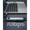 imageBaseus 10Gbps USB C Hub 3 USB AC Data Ports 4K60Hz HDMI Gigabit Ethernet 100W PD 6 in 1 USB C Docking Station Compatible for iPhone 15DellHPMaciPadMicrosoftSteam Deck8 in 1