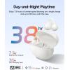 imageBaseus Bass BC1 Open Ear Earbuds ClipOn Headphones OpenRing Comfort with TriCurve Snug Clip Powerful Sound with SuperBass 4Mic Clear Calls IP55 Waterproof 38H Playtime LightweightStarlight White