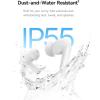 imageBaseus Bass BP1 Pro Noise Cancelling Wireless Earbuds RealTime Adaptive Noise Cancelling Adaptive Active EQ LDAC HiRes Sound 6Mic AI Clear Calls 55H Playtime IP55 Waterproof Bluetooth 60Moon White