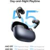 imageBaseus Bass BP1 Pro Noise Cancelling Wireless Earbuds RealTime Adaptive Noise Cancelling Adaptive Active EQ LDAC HiRes Sound 6Mic AI Clear Calls 55H Playtime IP55 Waterproof Bluetooth 60Space Black