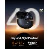 imageBaseus Inspire XC1 Open Ear ClipOn Earbuds Sound by Bose Dolby Audio Adaptive Tunning Sound Hybrid 2Way Driver ZeroSense Air Cushion 4Mic Adaptive Clear Calls IP66 Waterproof 40H PlaytimeCosmic Black