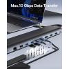 imageBaseus Laptop Docking Station 4K Multitasking Docking Station with 2 HDMIDP PD 3 USBA RJ45 Audio TFSD Card Reader USB Hub Compatible for MacBookDellHPSurfaceLenovo12 in 1 New
