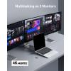 imageBaseus Laptop Docking Station 4K Multitasking Docking Station with 2 HDMIDP PD 3 USBA RJ45 Audio TFSD Card Reader USB Hub Compatible for MacBookDellHPSurfaceLenovo12 in 1