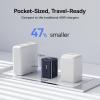 imageBaseus PICOGO 67W USB C Charger Smallest 3 Port Fast Charging Block with Foldable Plug PDPPS for MacBook AirPro iPhone 171615 Series Galaxy S2524 Airpods 4 ampamp More45W