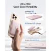 imageBaseus Picogo Magsafe Portable Charger Qi2 15W 05quot Ultra Slim 10000mAh Wireless Power Bank 27W Fast Charging Magnetic Battery Pack with USBC for iPhone 17 Pro Max17 ProAir1615141312Nebula Pink