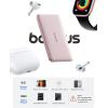 imageBaseus Picogo Power Bank 03quot Ultra Slim 5000mAh MagSafe Portable Charger CardSize Magnetic Battery Pack with USBC Braided Cable Alloy Wireless Charger for iPhone 17 Pro Max17 Air1615141312Rose Pink