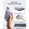 imageBaseus Picogo Power Bank 03quot Ultra Slim 5000mAh MagSafe Portable Charger CardSize Magnetic Battery Pack with USBC Braided Cable Alloy Wireless Charger for iPhone 17 Pro Max17 Air1615141312Space Grey