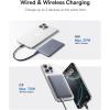 imageBaseus Picogo Power Bank 03quot Ultra Slim 5000mAh MagSafe Portable Charger CardSize Magnetic Battery Pack with USBC Braided Cable Alloy Wireless Charger for iPhone 17 Pro Max17 Air1615141312Space Grey