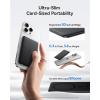 imageBaseus Picogo Power Bank 03quot Ultra Slim 5000mAh MagSafe Portable Charger CardSize Magnetic Battery Pack with USBC Braided Cable Alloy Wireless Charger for iPhone 17 Pro Max17 Air1615141312Cosmic Black