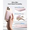 imageBaseus Picogo Power Bank 03quot Ultra Slim 5000mAh MagSafe Portable Charger CardSize Magnetic Battery Pack with USBC Braided Cable Alloy Wireless Charger for iPhone 17 Pro Max17 Air1615141312Rose Pink