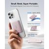 imageBaseus Picogo Power Bank Smallest 5000mAh Magnetic Portable Charger with Stand Qi2 Certified 15W UltraMini MagSafe Battery Pack Alloy Wireless Travel Fast Charger for iPhone 1716 SeriesGreyNebula Pink