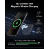 imageBaseus Picogo Power Bank Smallest 5000mAh Magnetic Portable Charger with Stand Qi2 Certified 15W UltraMini MagSafe Battery Pack Alloy Wireless Travel Fast Charger for iPhone 1716 SeriesGreySpace Grey
