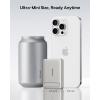 imageBaseus Picogo Power Bank Smallest 5000mAh Magnetic Portable Charger with Stand Qi2 Certified 15W UltraMini MagSafe Battery Pack Alloy Wireless Travel Fast Charger for iPhone 1716 SeriesGreyNatural Titanium