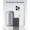 imageBaseus Picogo Power Bank Smallest 5000mAh Magnetic Portable Charger with Stand Qi2 Certified 15W UltraMini MagSafe Battery Pack Alloy Wireless Travel Fast Charger for iPhone 1716 SeriesGreyBlack