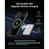imageBaseus Picogo Power Bank Smallest 5000mAh Magnetic Portable Charger with Stand Qi2 Certified 15W UltraMini MagSafe Battery Pack Alloy Wireless Travel Fast Charger for iPhone 1716 SeriesGreyNatural Titanium