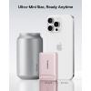 imageBaseus Picogo Power Bank Smallest 5000mAh Magnetic Portable Charger with Stand Qi2 Certified 15W UltraMini MagSafe Battery Pack Alloy Wireless Travel Fast Charger for iPhone 1716 SeriesGreyNebula Pink