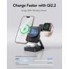 imageBaseus Picogo Qi22 25W 3in1 Charging Station Foldable Magnetic Wireless Charger for Travel MagsafeCompitable Charger Stand for iPhone 1716 AirPods Apple Watch 45W Adapter ampamp Cable IncludedQi22 25W