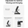 imageBaseus Picogo Qi22 25W 3in1 Charging Station Foldable Magnetic Wireless Charger for Travel MagsafeCompitable Charger Stand for iPhone 1716 AirPods Apple Watch 45W Adapter ampamp Cable IncludedQi22 25W