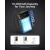 imageBaseus Portable Charger 10000mAh Fast Charging Power Bank 225W PD30 QC30 Battery Pack Builtin USB C Braided Cable Travel Essentials Portable Phone Charger for iPhone 17 16 15 iPad S25S24Black