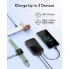 imageBaseus Portable Charger 10000mAh Fast Charging Power Bank 225W PD30 QC30 Battery Pack Builtin USB C Braided Cable Travel Essentials Portable Phone Charger for iPhone 17 16 15 iPad S25S24Black