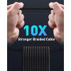 imageBaseus USB C Cable 100W PD 5A QC 40 Fast Charging USBC to USBC Cable Zinc Alloy Nylon Braided Type C Charger Cord for iPhone 17 16 Pro Plus Pro Max MacBook iPadmini Samsung S23S22Black