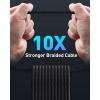 imageBaseus USB C Cable 100W PD 5A QC 40 Fast Charging USBC to USBC Cable Zinc Alloy Nylon Braided Type C Charger Cord for iPhone 17 16 Pro Plus Pro Max MacBook iPadmini Samsung S23S22Black