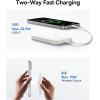 imageBaseus for MagSafe Portable Charger Qi2 Certified 15W Wireless Magnetic Power Bank 10000mAh with USBC Cable 225W PD Charging Battery Pack Compatible with iPhone 1716151413 ProPro Max SeriesWhite
