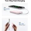imageBaseus for MagSafe Portable Charger Qi2 Certified 15W Wireless Magnetic Power Bank 10000mAh with USBC Cable 225W PD Charging Battery Pack Compatible with iPhone 1716151413 ProPro Max SeriesPink