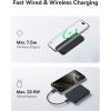 imageBaseus for MagSafe Portable Charger Qi2 Certified 15W Wireless Magnetic Power Bank 10000mAh with USBC Cable 225W PD Charging Battery Pack Compatible with iPhone 1716151413 ProPro Max SeriesBlack