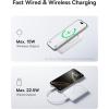 imageBaseus for MagSafe Portable Charger Qi2 Certified 15W Wireless Magnetic Power Bank 10000mAh with USBC Cable 225W PD Charging Battery Pack Compatible with iPhone 1716151413 ProPro Max SeriesWhite