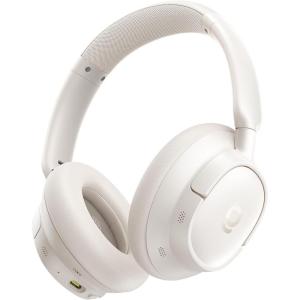 imageBaseus Bass BH1 NC Adaptive Active Noise Cancelling Headphones RealTime Adaptive Hybrid ANC SuperBass 20 LDAC HiRes Sound 80H Playtime 5Mic AI Clear Calls Comfortable Fit Bluetooth 60Moon White