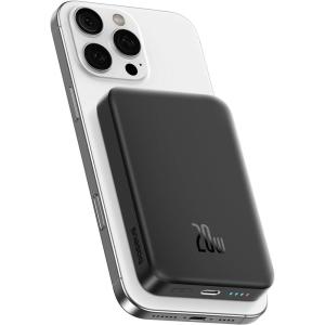 imageBaseus Magsafe Portable Charger for iPhone 10000mAh 15W Magnetic Power Bank Qi2 Certified Fast Charging Wireless Battery Pack 225W USBA ampamp 20W USBC for iPhone 171615141312 2025 VersionDark Black