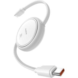 imageBaseus USB C to USB C Cable 100W Retractable USB C 5A Fast Charging Cable 4Stage Length Preset USB Type C Charger Cord for iPhone 17 16 Pro Plus Pro Max MacBook iPad Samsung S24S23 33ftWhite