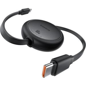 imageBaseus USB C to USB C Cable 100W Retractable USB C 5A Fast Charging Cable 4Stage Length Preset USB Type C Charger Cord for iPhone 17 16 Pro Plus Pro Max MacBook iPad Samsung S24S23 33ftBlack