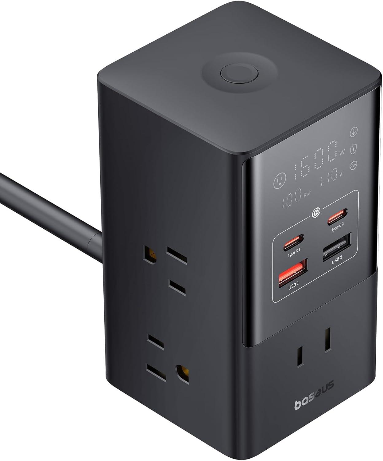 imageBaseus 10in1 USB C Charging Station 35W PowerCombo Fast Charging Power Strip with 6AC2U2C USB USB C Charging Station for Desktop Accessories MacBook Tablets in Office Home and Dorm35W