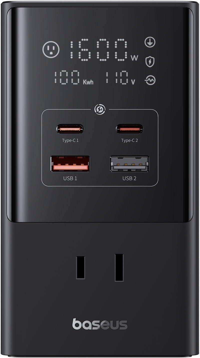 imageBaseus 10in1 USB C Charging Station 35W PowerCombo Fast Charging Power Strip with 6AC2U2C USB USB C Charging Station for Desktop Accessories MacBook Tablets in Office Home and Dorm35W