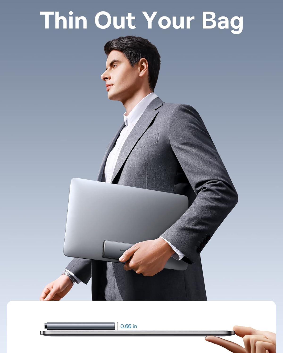 imageBaseus 65W Flat Wall Charger 2 Port UltraSlim USB C GaN Charger with Foldable Plug for MacBook iPhone 161514131211Pro MaxXSXR Samsung iPad Steam Deck with Charging Cable