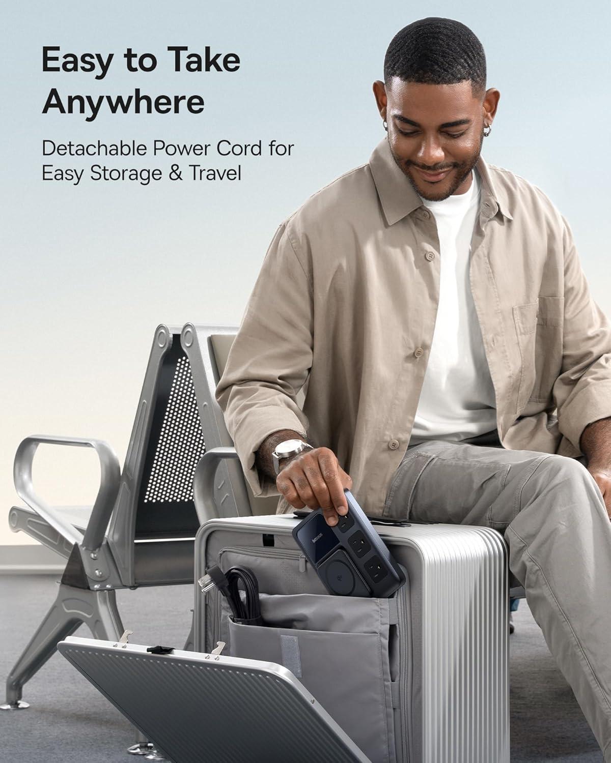 imageBaseus Nomos 8in1 Charging Station 67W Qi2 Certified 15W Magnetic Wireless Charger with 3AC ampamp 4USB Foldable Detachable Slim Power Strip for Magsafe iPhone 1615 Pro Max MacBook Pro