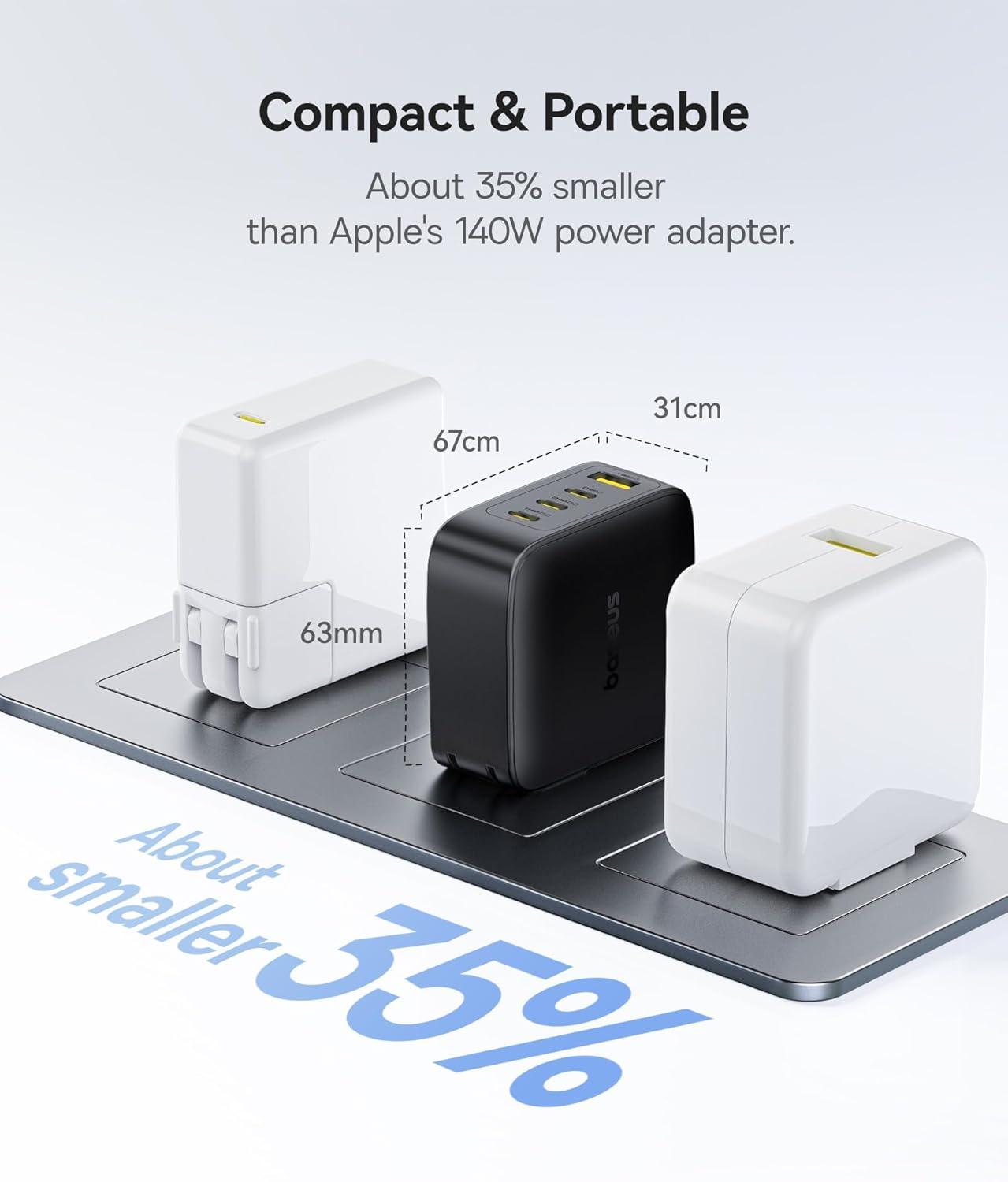 imageBaseus PD31 140W USB C Charger PPS Fast Charger Type C Fast Charging Block for MacBook AirPro Pixelbook iPad iPhone 1716 Series Galaxy S25 Ultra and More140W