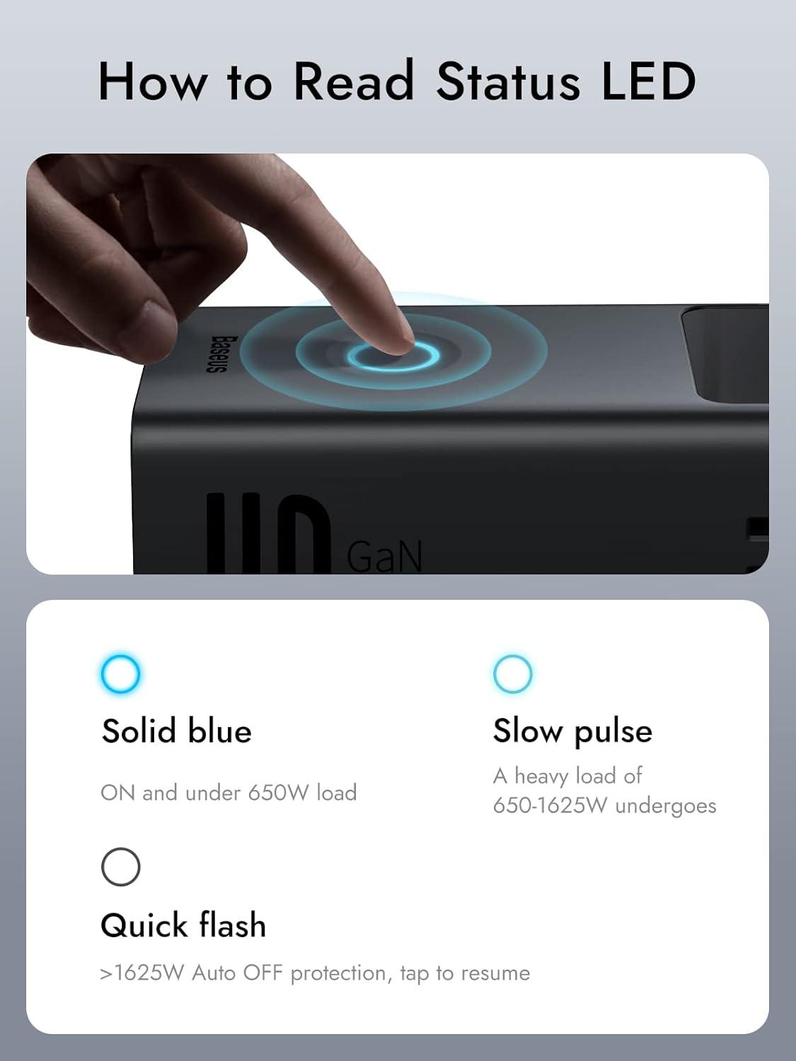 imageBaseus Power Strip Surge Protector 1200J  PD20W USB C Charger Extension Cord with 3 AC Outlets ampamp 3 USB Port Fast Charging Charging Station for Office Dorm Room HomePD40WBlack