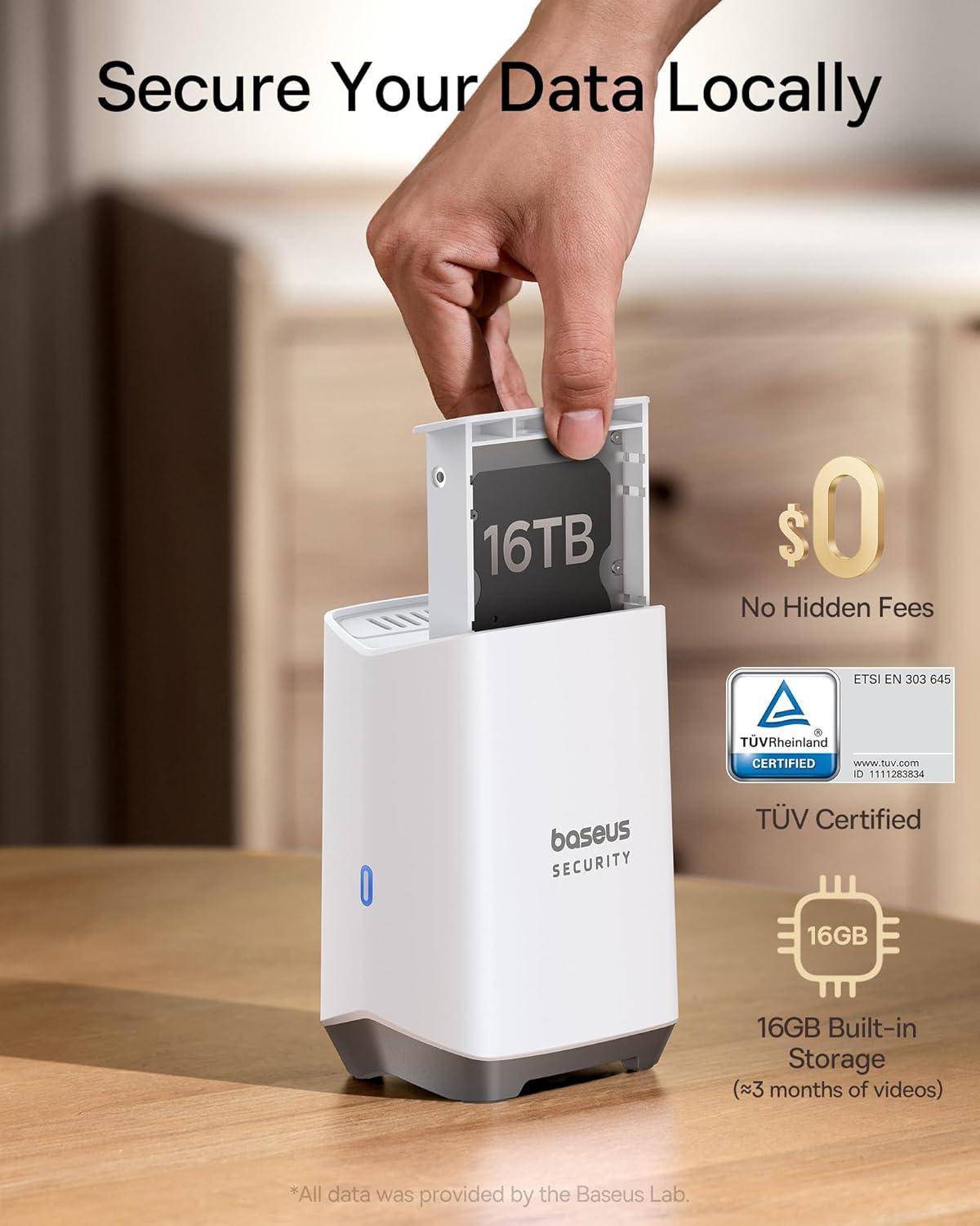 imageBaseus Solar Security Camera Wireless Outdoor S1 Pro 2Cam Kit Forever Power with Auto SunlightTracking System Dual Camera with 3K Clarity No Monthly Fee 16TB Expandable Local StorageSolar 2Cam Kit