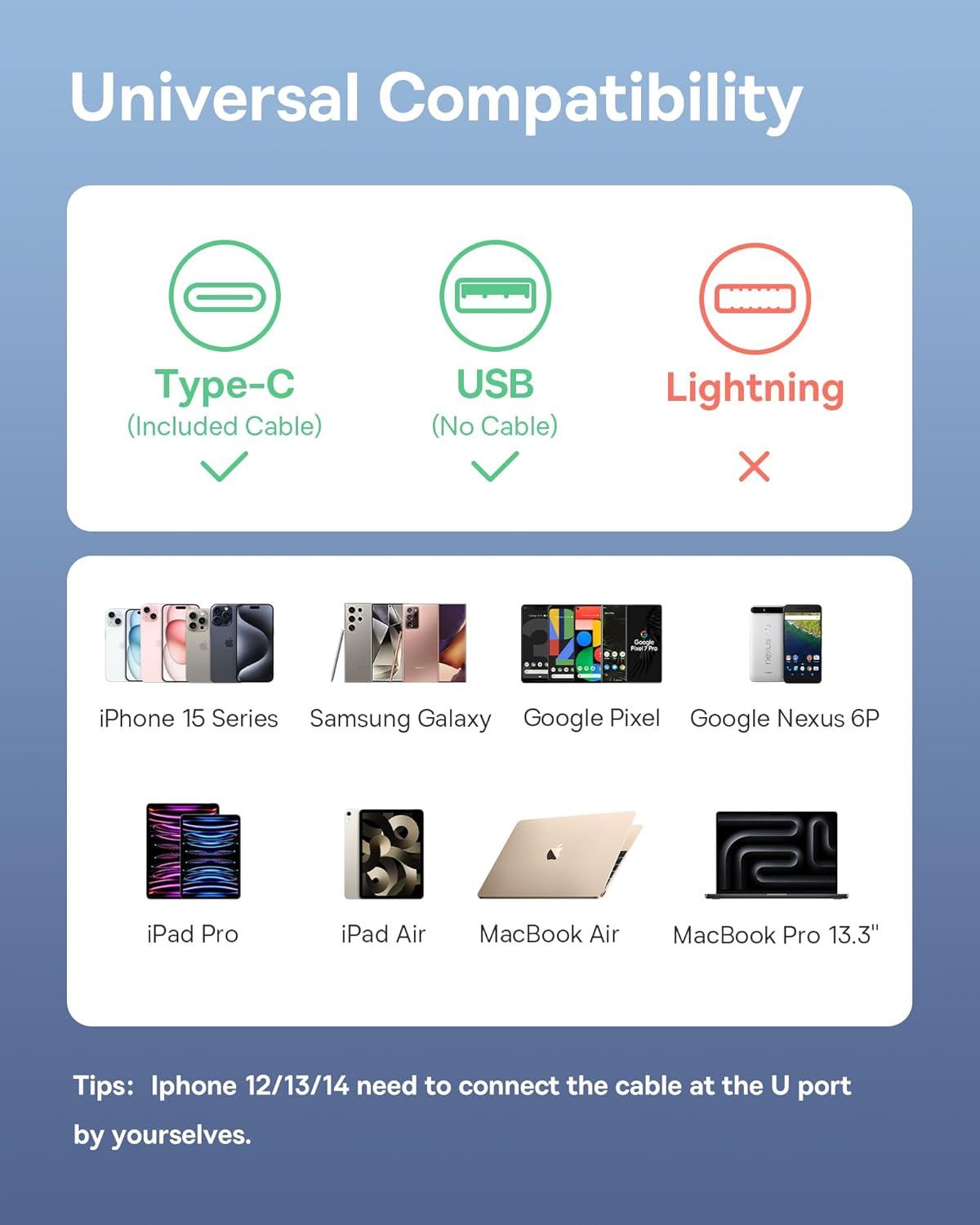 imageBaseus USB C Car Charger 60W Retractable Car Charger Dual Fast Charging Compatible with iPhone 15141312 Pro Max Plus Samsung Galaxy S23S22S21 Ultra Google Pixel and More