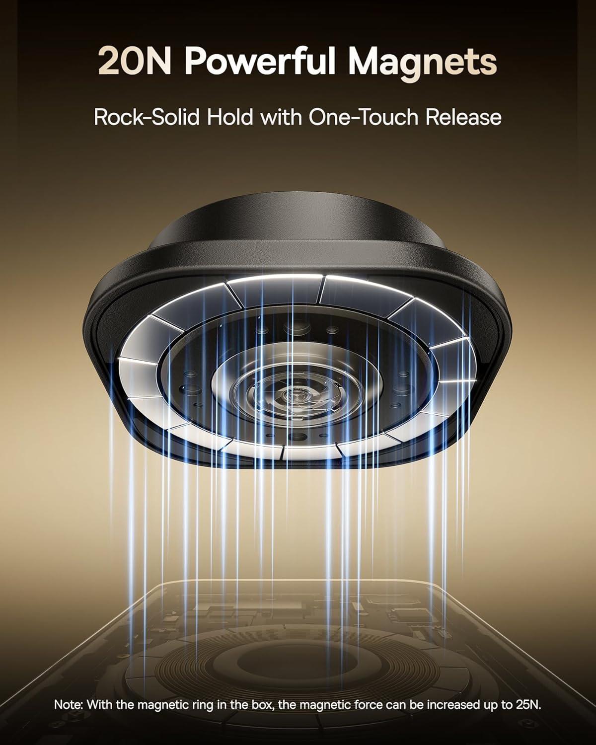 imageBaseus for Magsafe Car Mount 25N Magnetic Phone Holder for Car Cell Phone Car Mount Compatible with iPhone 17 to 13 Pro Plus Max Mini Bendable Memory Titanium Alloy for All DashboardBlack