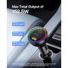 image1525W USB C Car Charger Baseus Super Fast Charging 3 Ports Car Charger PD30 QC40 Ultra Compact RGB Fast Type C Car PhoneCharger Adapter for iPhone 17 16 15 14 Pro Max Samsung S24 MacBook iPad1525W