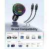 image1525W USB C Car Charger Baseus Super Fast Charging 3 Ports Car Charger PD30 QC40 Ultra Compact RGB Fast Type C Car PhoneCharger Adapter for iPhone 17 16 15 14 Pro Max Samsung S24 MacBook iPad1525W
