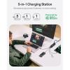 imageBaseus Charging Station 67W 5 in 1 Detachable Travel Power Strip USB C Fast Charger 5ft Flat Extension Cord with 2 AC Outlets Portable Charger for MacBook Pro iPhone Cruise Travel Essentials100W