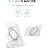 imageBaseus Qi2 MagSafe Power Bank UltraSlim PicoGo 15W UltraFast Wireless Portable Charger with 360 Rotatable Ring Stand 5000mAh Magnetic Battery Pack for iPhone 1615141312 Series WhiteWhite